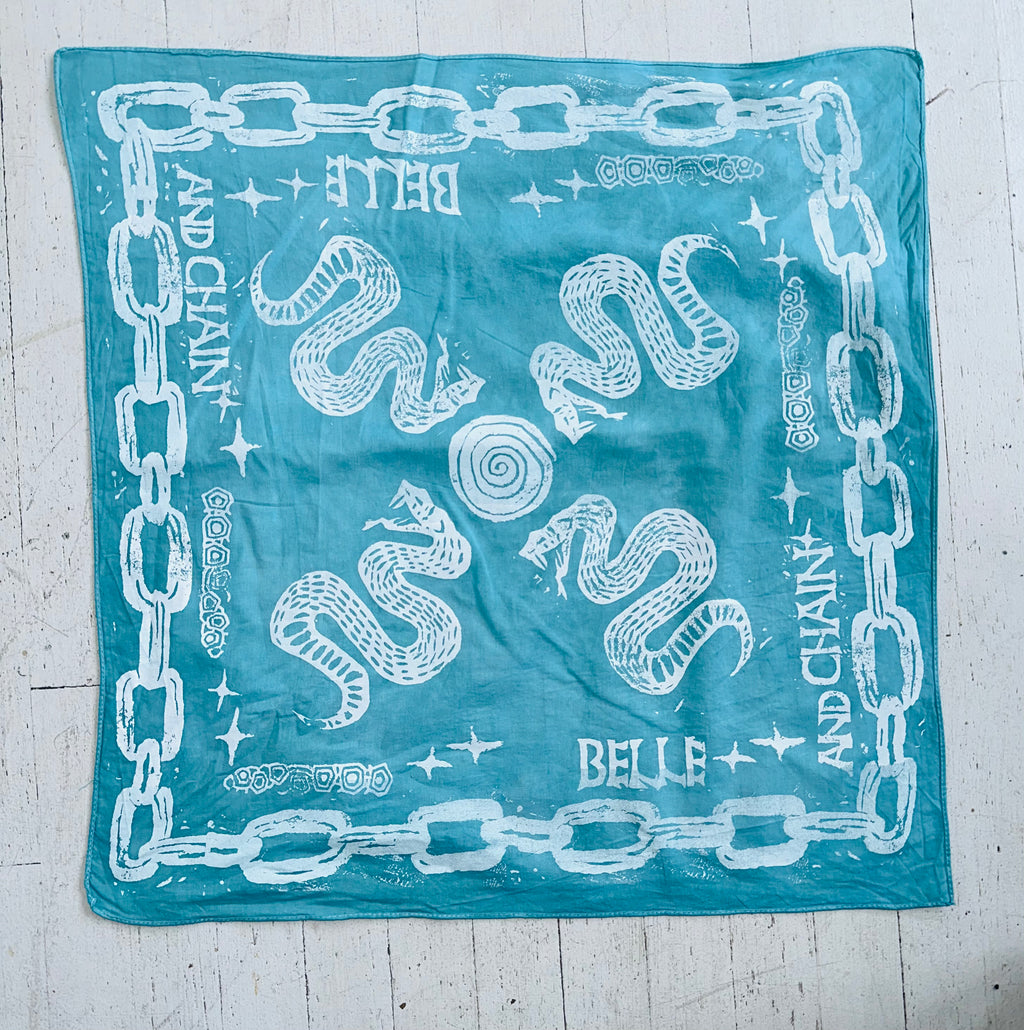 Turquoise Snake Bandana