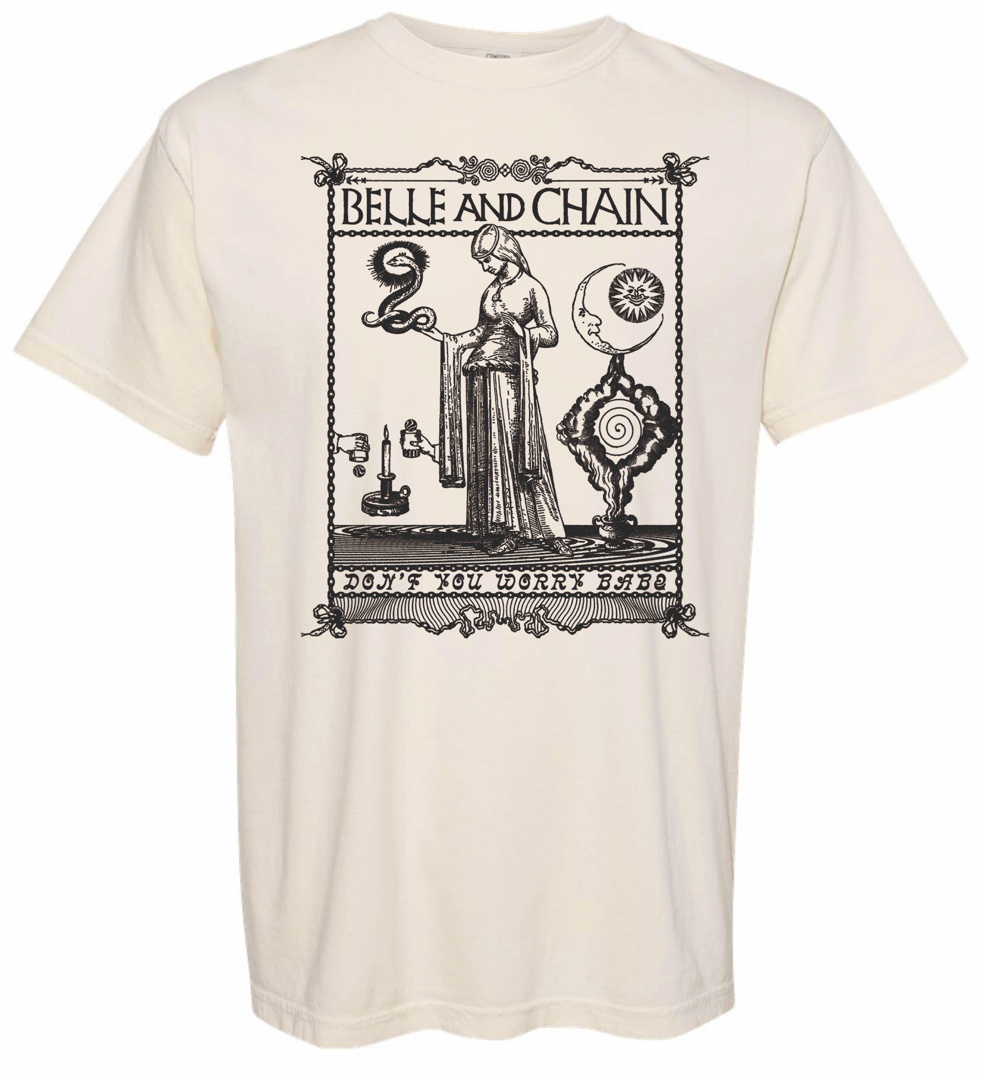 Ivory Unisex Tee Black Print